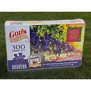 SEALED NEW Gods Fruitfulness JIGSAW PUZZLE 300 LARGE Pc. Bonus Poster 18" x 24"